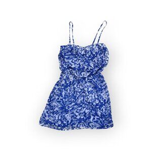 Express Blue & White Printed Dress – Size S